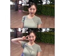 駒井優空、くすみグリーンのTシャツにラベンダーのショルダーバッグを合わせたカラーコーデ披露