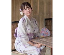 なめテレ・藤田美咲アナ、大人かわいいパープルの浴衣姿でファン魅了