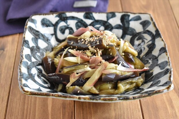 とろうまなすとみょうがのめんつゆポン酢和え