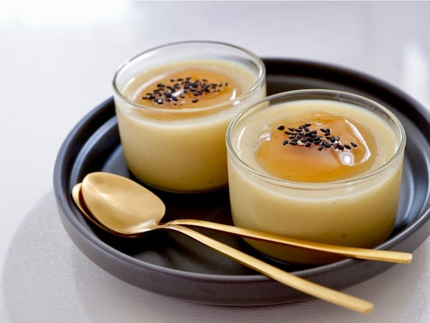 混ぜて冷やすだけで簡単！「みたらし焼き芋プリン」の作り方