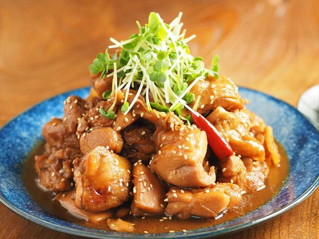 フライパン一つで鶏もも肉1㎏のポン酢煮