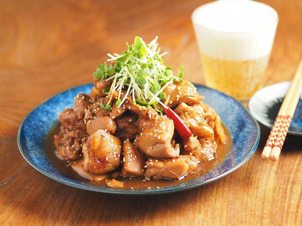 フライパン一つで鶏もも肉1㎏のポン酢煮