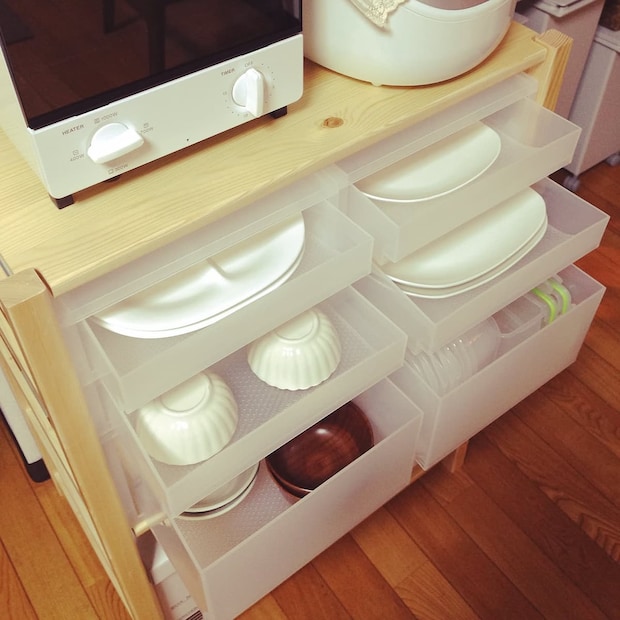 無印良品グッズを使った「食器収納アイデア」