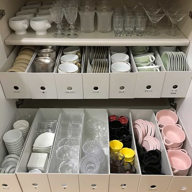 無印良品グッズを使った「食器収納アイデア」