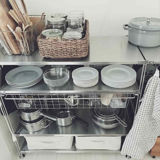 無印良品グッズを使った「食器収納アイデア」