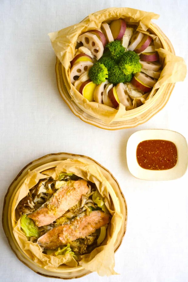 さけのみそだれ蒸し