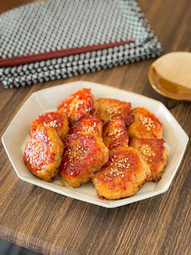 「れんこん鶏つくね」レシピ