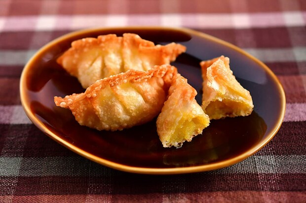 さつまいもペーストを使った餃子