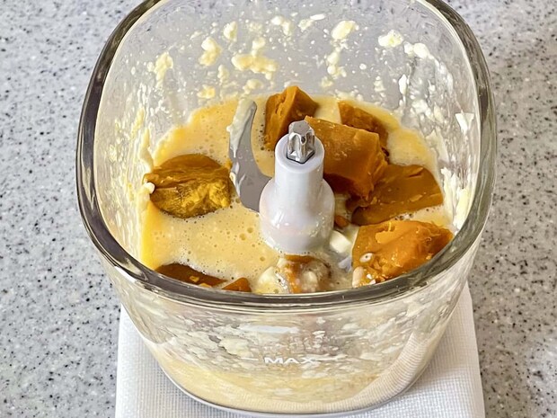 「パンプキンチーズケーキのクッキータルト」レシピ