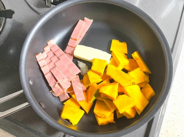 かぼちゃの塩バターきんぴら