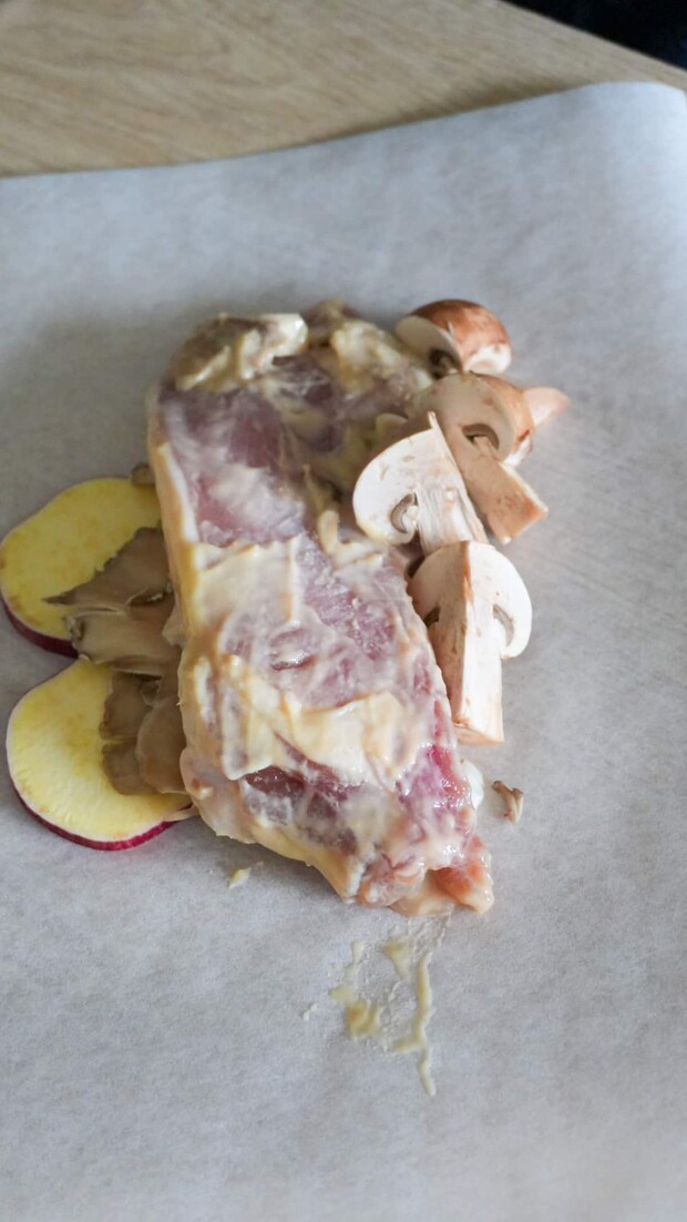 オーブンシートに包む