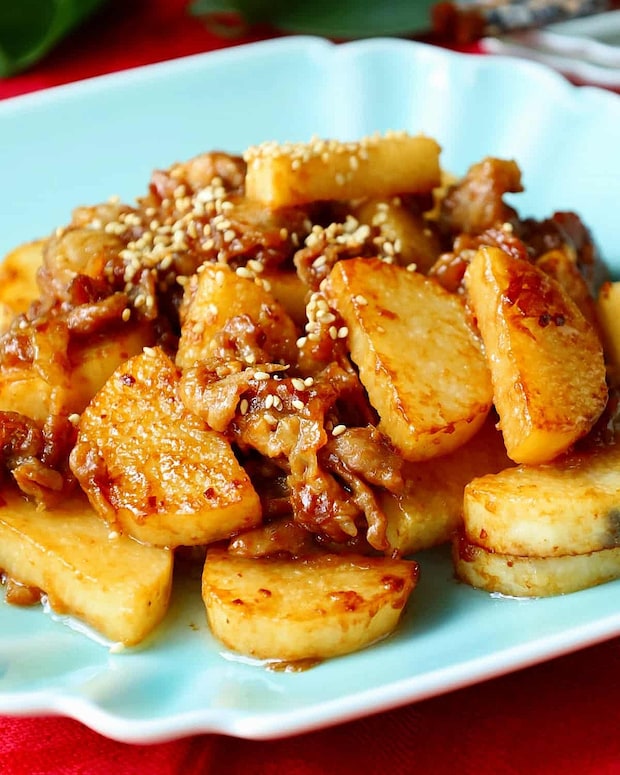 長芋と豚こまのスタミナ炒め2