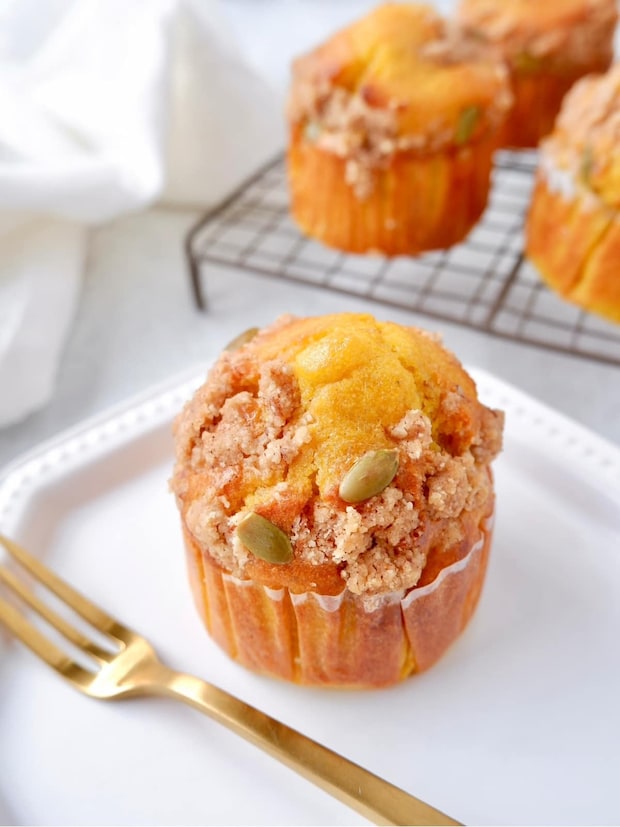 米粉のかぼちゃクランブルマフィン