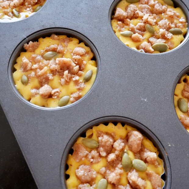 米粉のかぼちゃクランブルマフィン