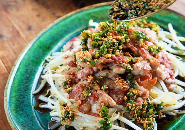 ねぎだれ豚もやし