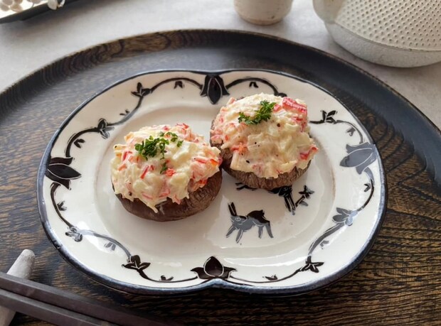 しいたけのカニカママヨ焼き