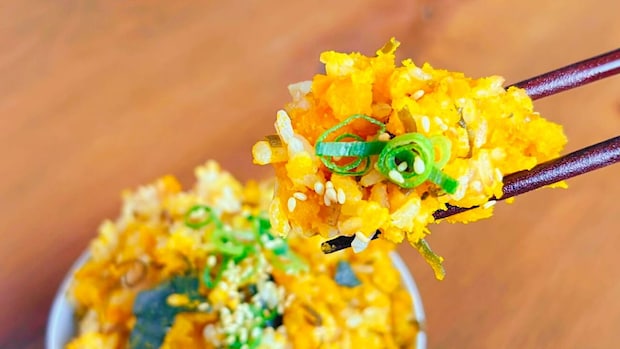 塩昆布かぼちゃ炊き込みご飯