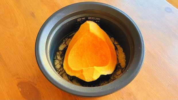 塩昆布かぼちゃ炊き込みご飯