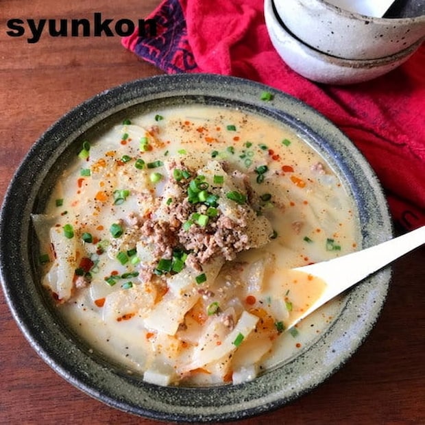 山本ゆりさんの「担々大根（ピリ辛豆乳ゴマみそ大根）」レシピ