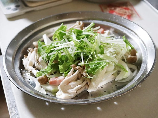 見える蓋付 お手入れしやすいステンレス 蒸し器 「フライパン用24～26cm」