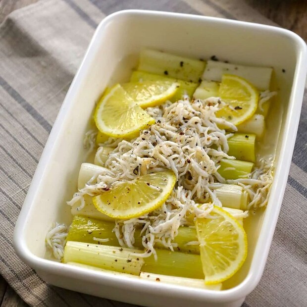 長ねぎとしらすのマリネ