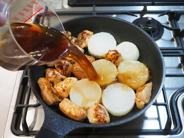 鶏むね肉と大根のはちみつポン酢煮