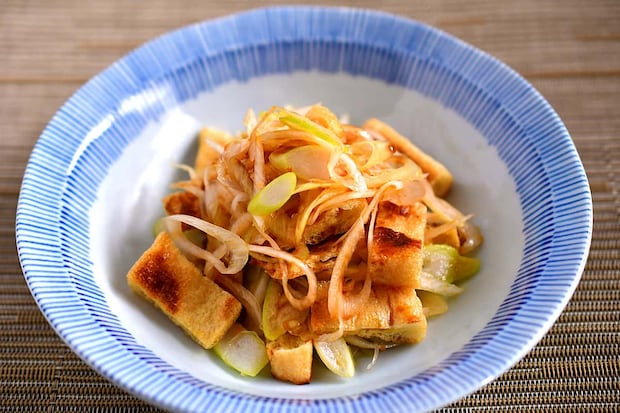 ピリ辛ねぎを使った和え物