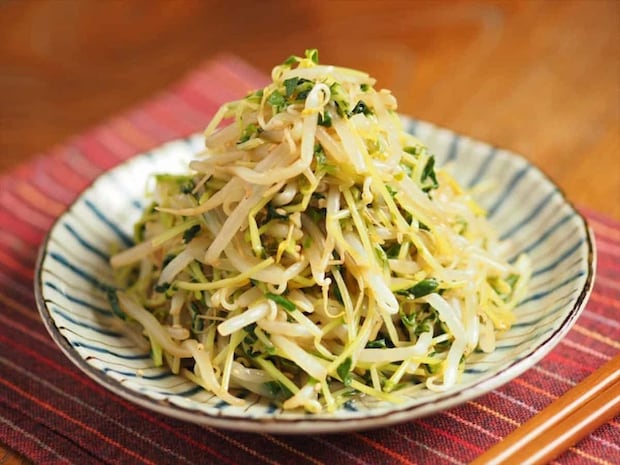 筋肉料理人さん　豆苗ともやしのごまポン酢和え