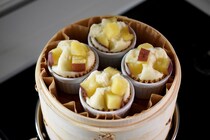 5分で生地完成！せいろでふっくらしっとり♪「さつまいもの米粉蒸しパン」