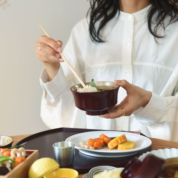 蓋つき椀 雑煮椀 山中塗