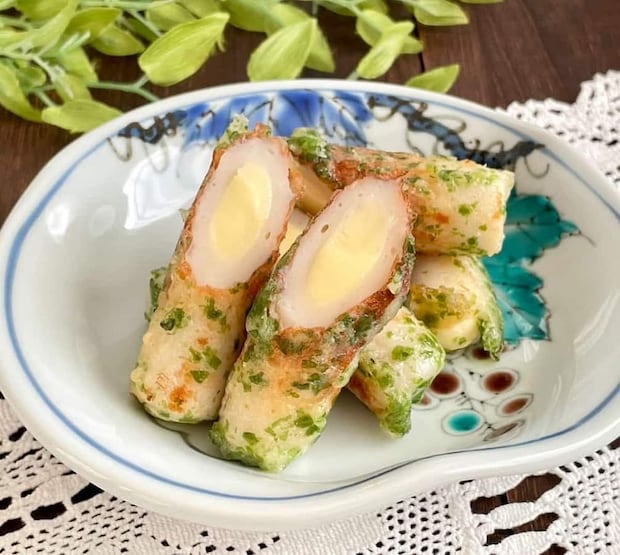 ちくわチーズのいそべ揚げ焼き