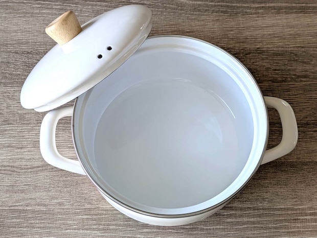 富士ホーロー せいろ付きホーロー鍋(18cm)ホワイト