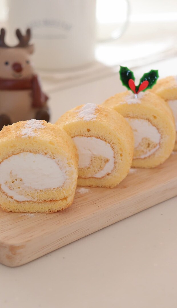 卵ひとつ分で作るロールケーキ