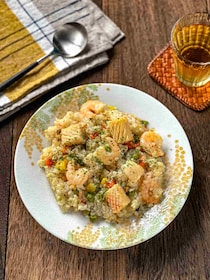 ほったらかしでOK ！「ヘルシーシーフードピラフ」の作り方