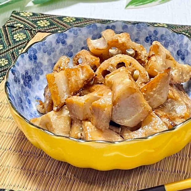 蓮根のバター醤油マヨ炒め