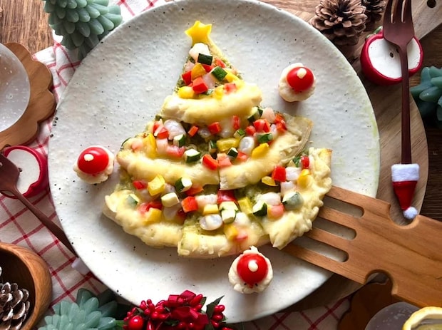 いつものピザがかわいく大変身!「ツリーピザ」の作り方