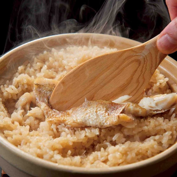 土鍋で炊いたのどぐろ飯