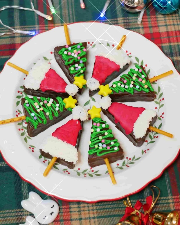 市販のシルベーヌが大変身!子どもと作れる「クリスマスツリー&サンタ帽」