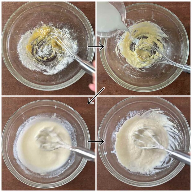 ホワイトソースの工程写真