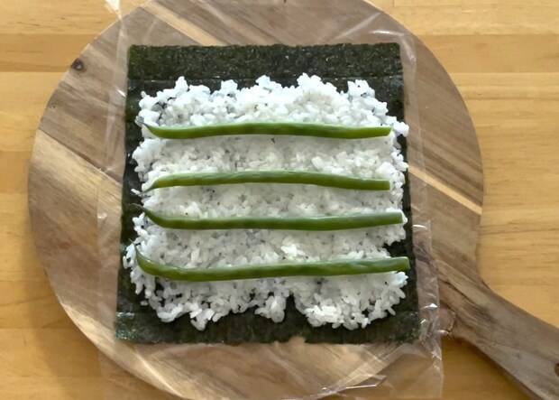 薔薇の巻き寿司