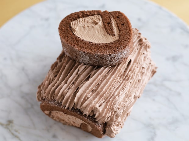 「市販の切れてるロールケーキでブッシュドノエル」レシピ07