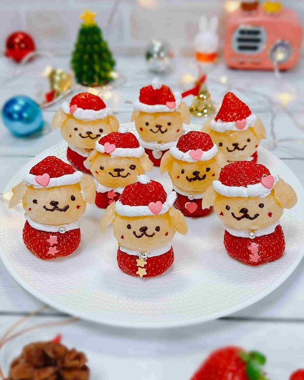 いちごのサンタサムネ