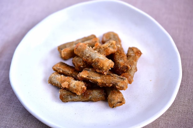 ゆでごぼうを使った唐揚げ