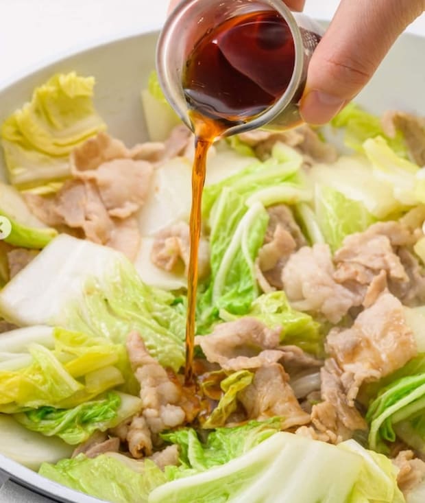 「豚バラ白菜炒め」レシピ