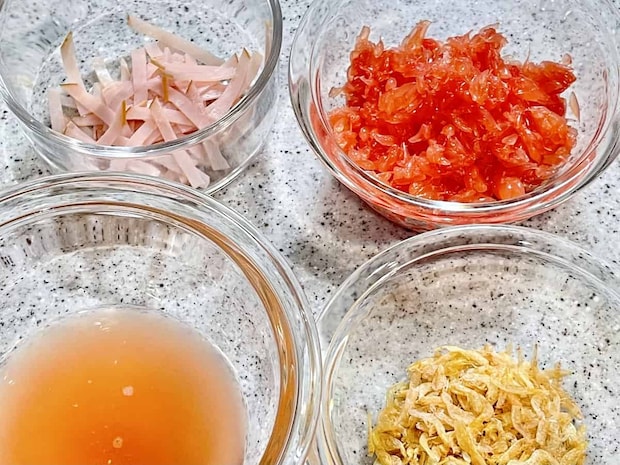 「グレープフルーツの春雨サラダ」レシピ