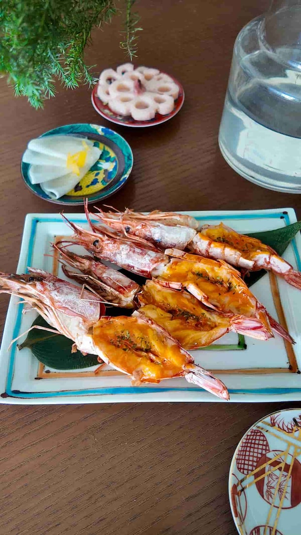 えびの黄金味噌焼き