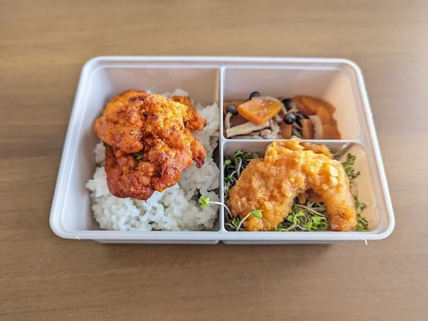 ダイソー 仕切り付き保存容器 使用例