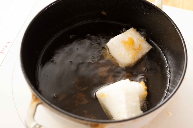 「海老天と揚げ餅の年越しそば」レシピ