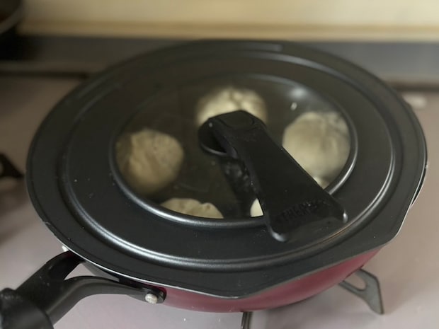 パン作り、簡単パン、肉まん、フライパンレシピ、ワンパン