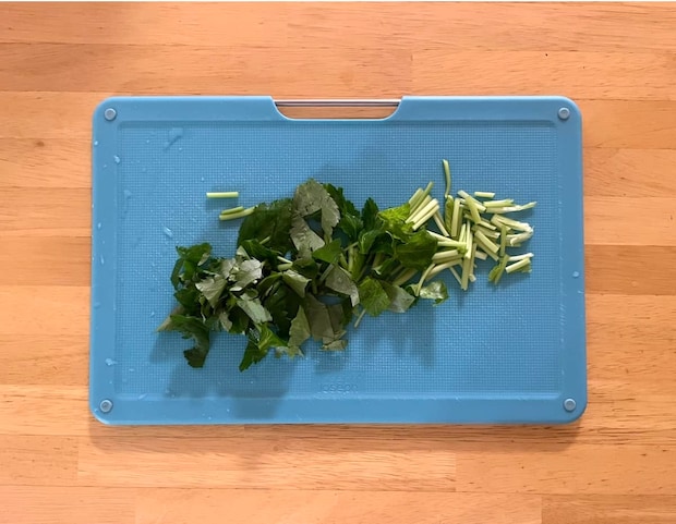 なめたけと三つ葉の卵焼き